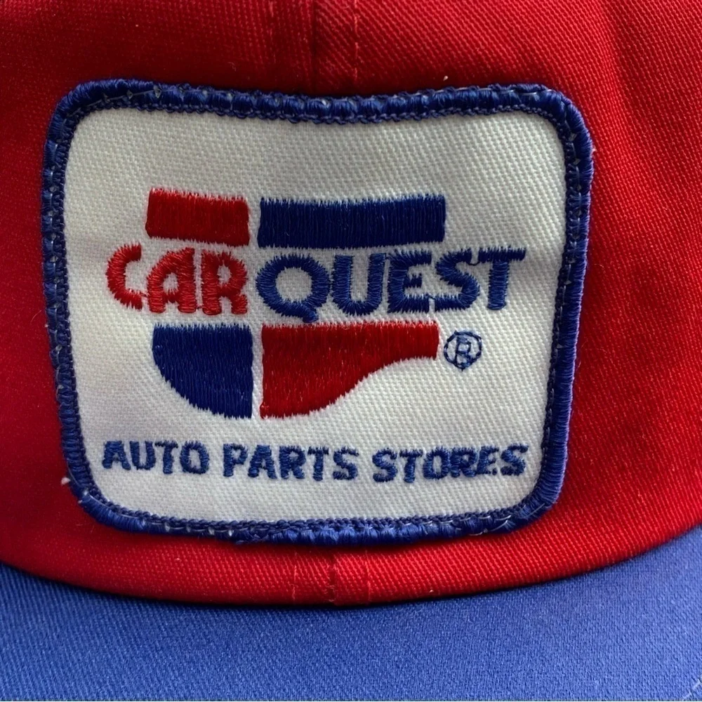 Vintage Car Quest Auto Parts Store Patch SnapBack Mesh Trucker Hat